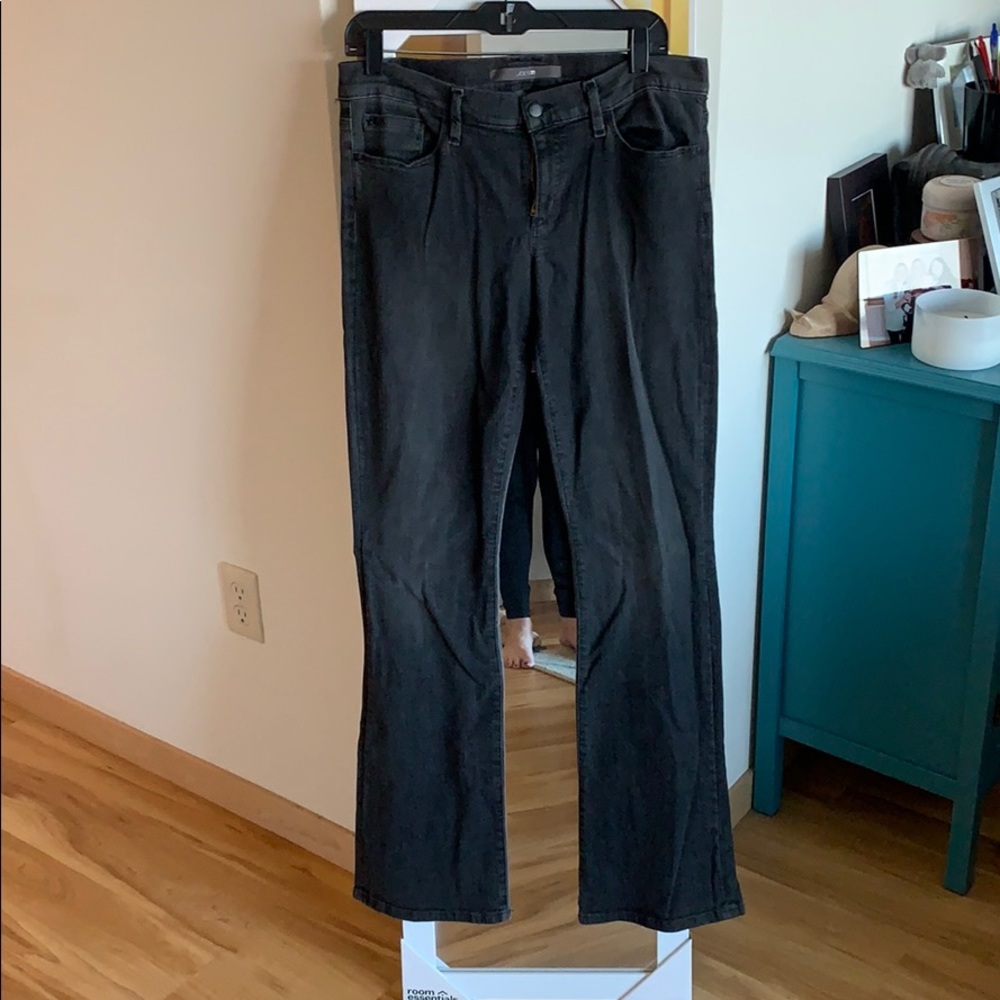Dark grey flare jeans
